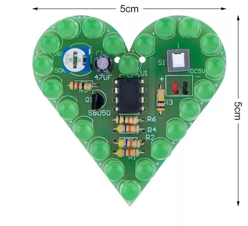 Kit de Corazón LED DIY