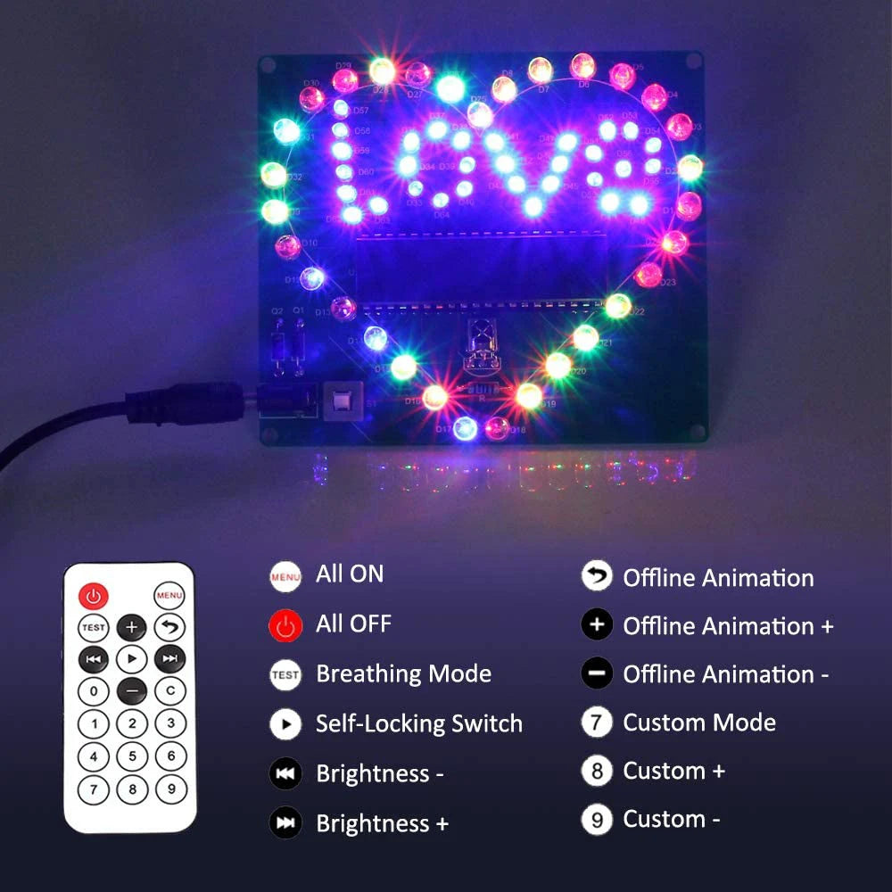 Kit de Corazón "LOVE" LED DIY