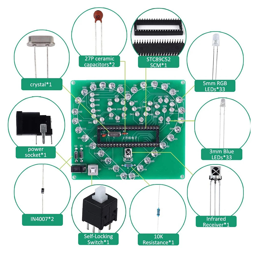 Kit de Corazón "LOVE" LED DIY