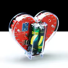 Kit de Soldadura DIY: Corazón Electrónico LED "Love" con Carcasa de Acrílico
