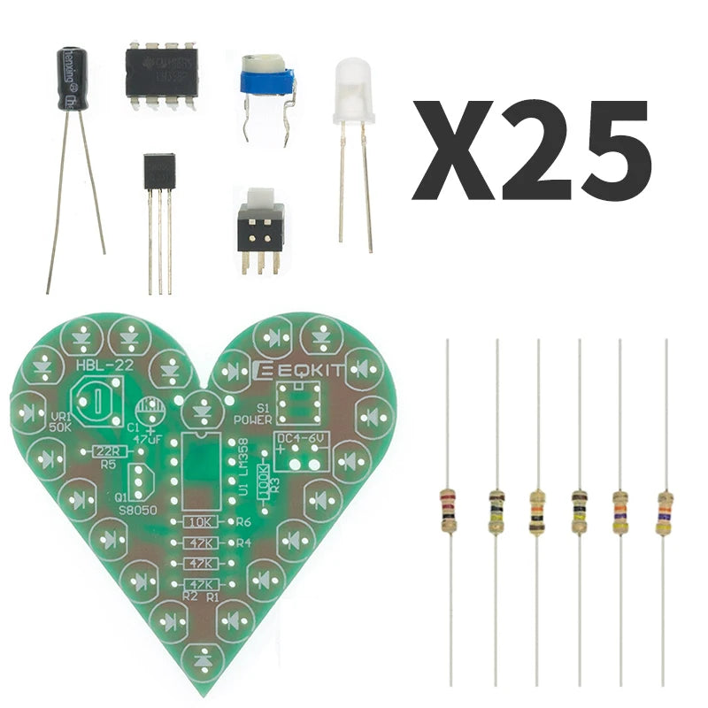 Kit de Corazón LED DIY